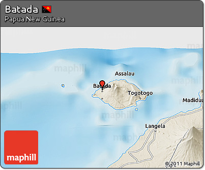 Shaded Relief 3D Map of Batada