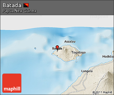Shaded Relief 3D Map of Batada