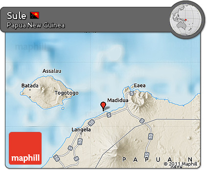 Shaded Relief Map of Sule