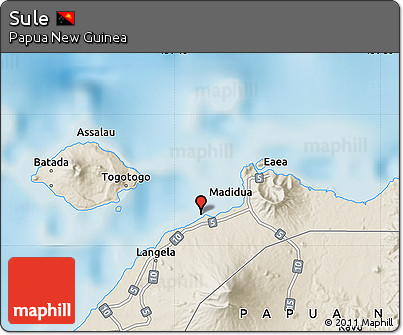 Shaded Relief Map of Sule