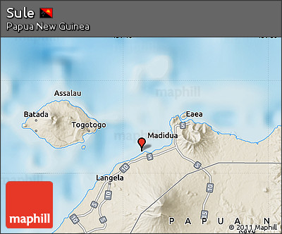 Shaded Relief Map of Sule
