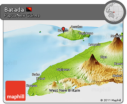 Physical Panoramic Map of Batada