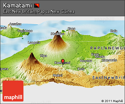 Physical Panoramic Map of Kamatami