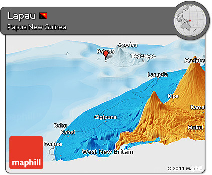 Political Panoramic Map of Lapau