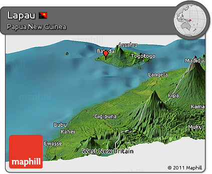 Satellite Panoramic Map of Lapau