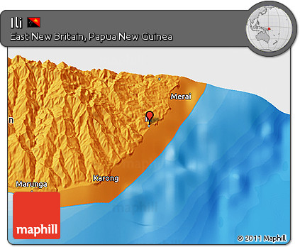 Political 3D Map of Ili