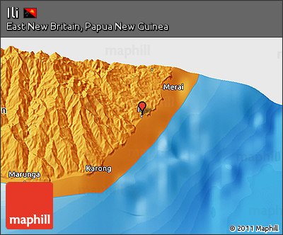 Political 3D Map of Ili