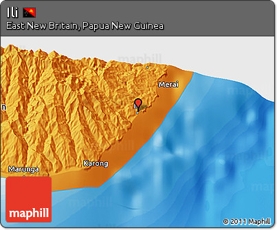 Political 3D Map of Ili