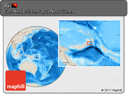 Shaded Relief Location Map of Ili