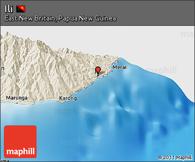 Shaded Relief Panoramic Map of Ili