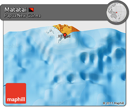 Political 3D Map of Matatai