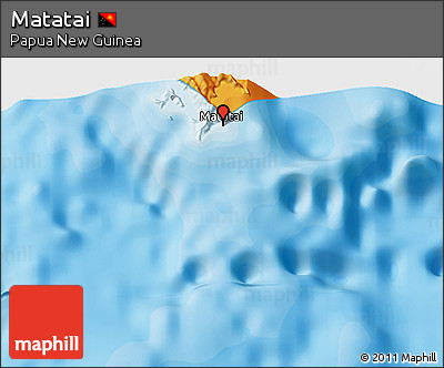 Political 3D Map of Matatai