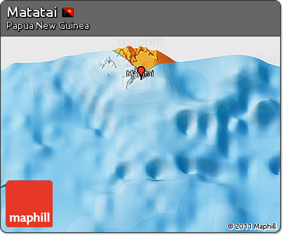 Political 3D Map of Matatai