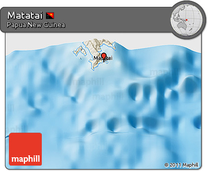 Shaded Relief 3D Map of Matatai