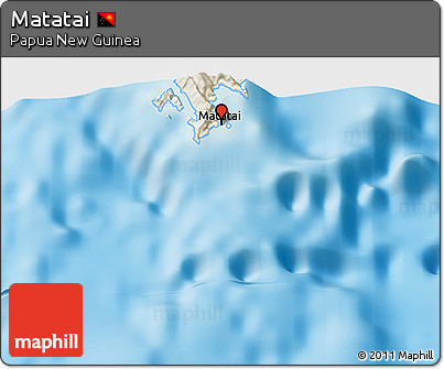 Shaded Relief 3D Map of Matatai