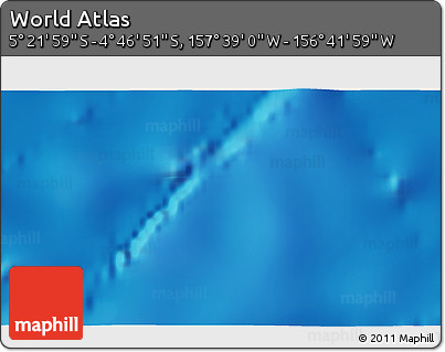 Physical 3D Map of the Area around 5° 4' 25" S, 157° 10' 30" W