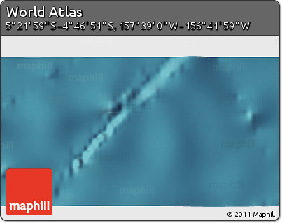 Satellite 3D Map of the Area around 5° 4' 25" S, 157° 10' 30" W