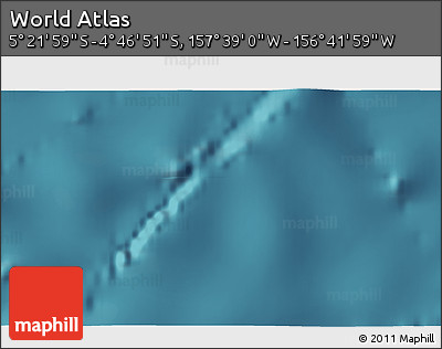 Satellite 3D Map of the Area around 5° 4' 25" S, 157° 10' 30" W