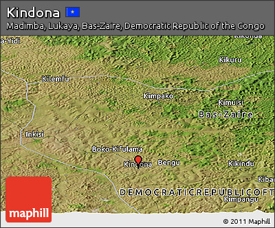 Satellite Panoramic Map of Kindona