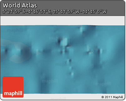 Satellite 3D Map of the Area around 5° 4' 25" S, 15° 13' 29" W