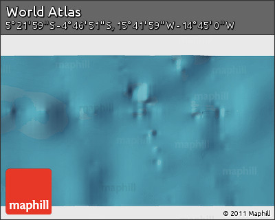 Satellite 3D Map of the Area around 5° 4' 25" S, 15° 13' 29" W