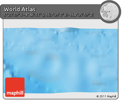 Physical 3D Map of the Area around 5° 4' 25" S, 164° 7' 30" E