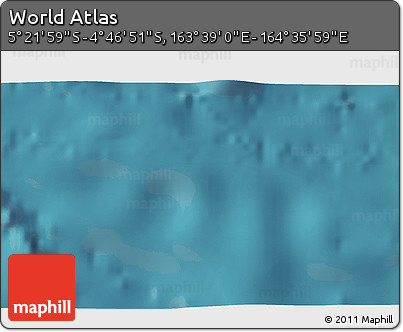Satellite 3D Map of the Area around 5° 4' 25" S, 164° 7' 30" E