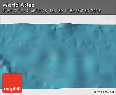 Satellite 3D Map of the Area around 5° 4' 25" S, 164° 7' 30" E