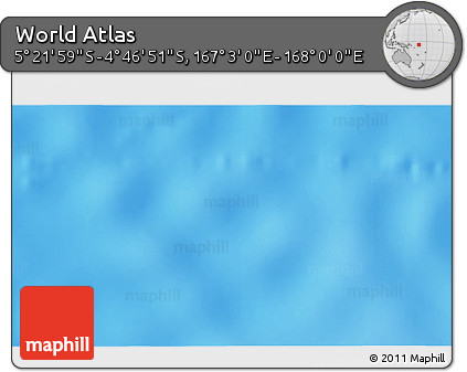 Physical 3D Map of the Area around 5° 4' 25" S, 167° 31' 30" E