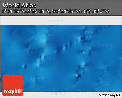 Physical 3D Map of the Area around 5° 4' 25" S, 168° 13' 29" W