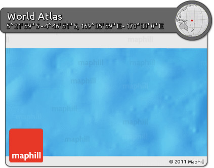 Physical 3D Map of the Area around 5° 4' 25" S, 170° 4' 29" E