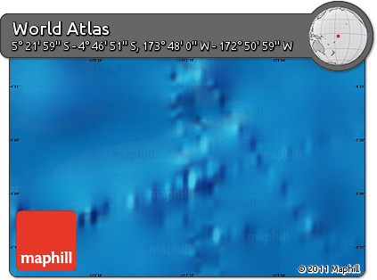 Physical Map of the Area around 5° 4' 25" S, 173° 19' 29" W