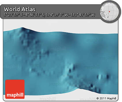 Satellite 3D Map of the Area around 5° 4' 25" S, 174° 10' 30" W