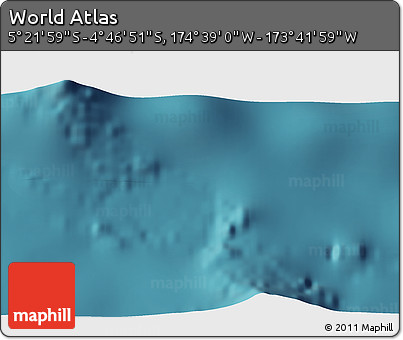 Satellite 3D Map of the Area around 5° 4' 25" S, 174° 10' 30" W