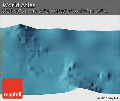 Satellite 3D Map of the Area around 5° 4' 25" S, 174° 10' 30" W