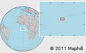 Gray Location Map of the area around 5° 4' 25" S, 1° 37' 30" W