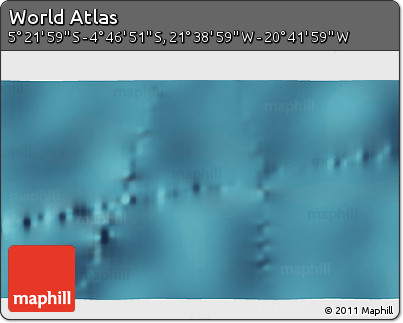 Satellite 3D Map of the Area around 5° 4' 25" S, 21° 10' 29" W
