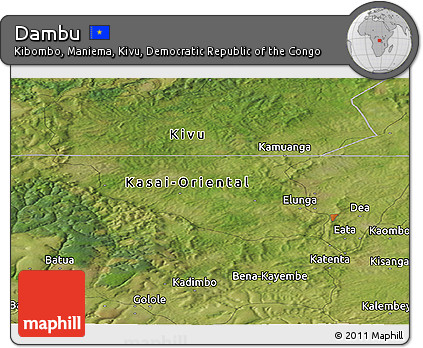 Satellite Panoramic Map of Dambu