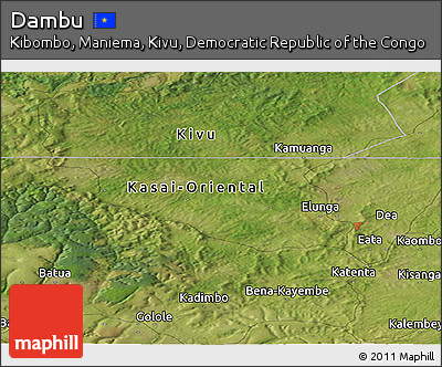 Satellite Panoramic Map of Dambu