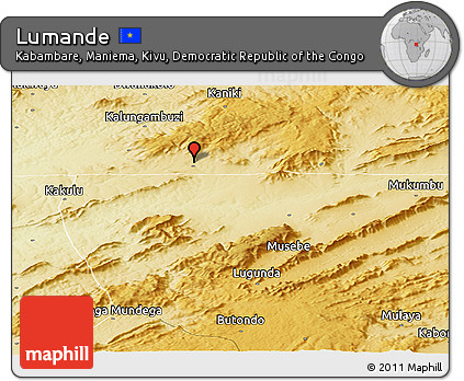 Physical Panoramic Map of Lumande