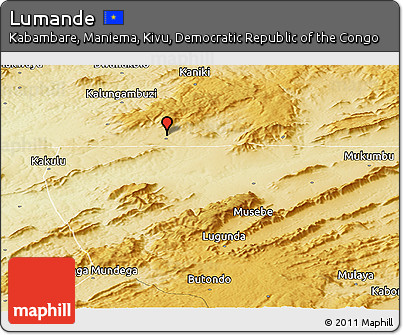 Physical Panoramic Map of Lumande
