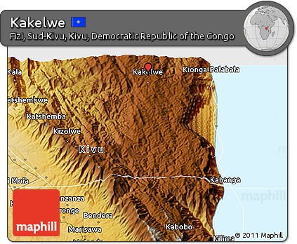 Physical 3D Map of Kakelwe