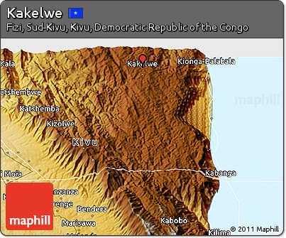 Physical 3D Map of Kakelwe
