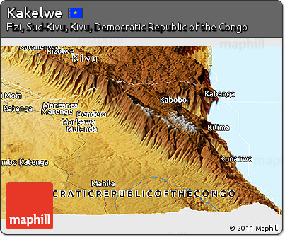 Physical Panoramic Map of Kakelwe