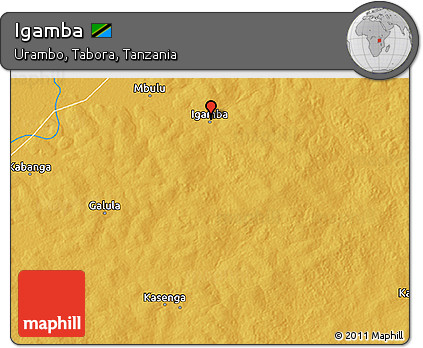 Physical 3D Map of Igamba
