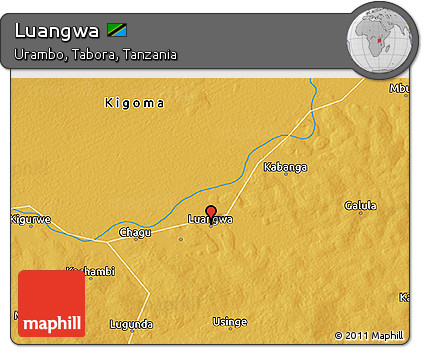 Physical 3D Map of Luangwa