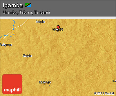 Physical 3D Map of Igamba