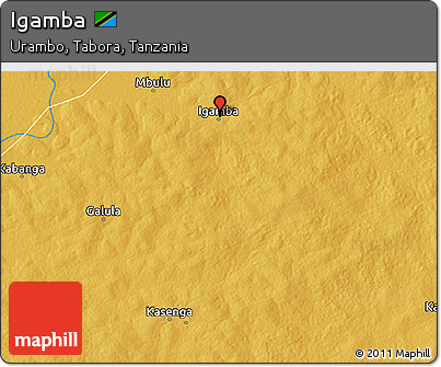 Physical 3D Map of Igamba