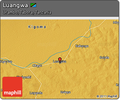 Physical 3D Map of Luangwa
