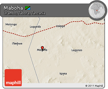 Shaded Relief 3D Map of Maboha
